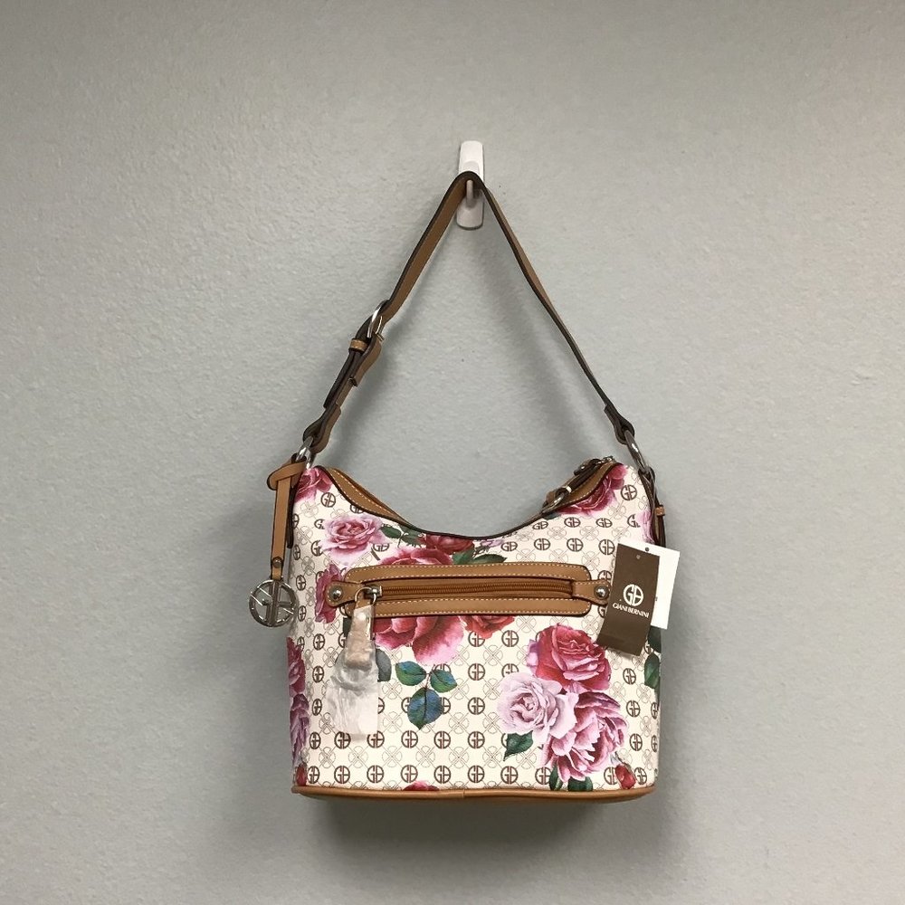 Giani Bernini Floral Block Signature Hobo - NWT